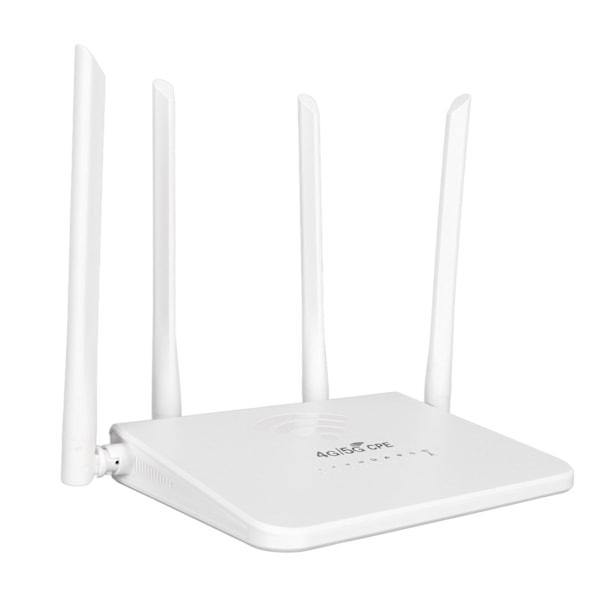 4G WiFi-reititin 300Mbps, vakio SIM-korttipaikka, 4 antennia, tukee 20 käyttäjää, tyyppi C mobiili WiFi-hotspot Euroopalle, 100–240V EU-pistoke