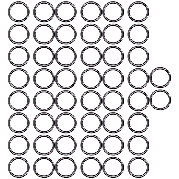 50 kpl Metallirenkaita 20x3mm Rauta Galvanoitu Tukeva Kestävä Laaja Käyttö Hienot O-renkaat Harmaa