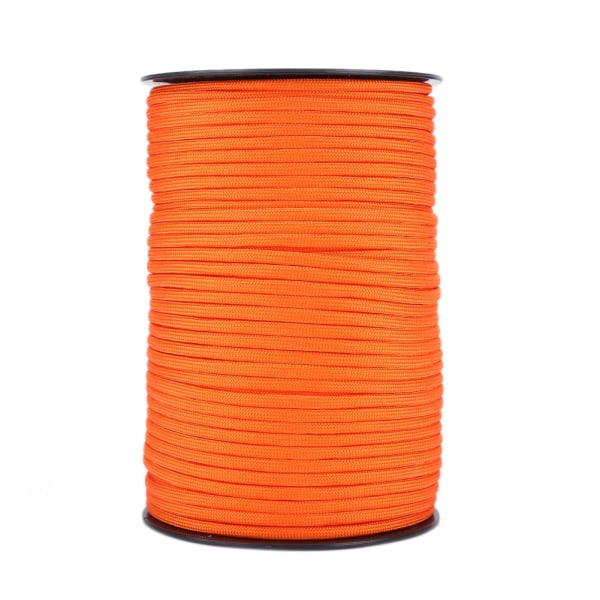 550 reflekterande paracord fallskärmssnöre 9-strängad kärna 100m (orange)