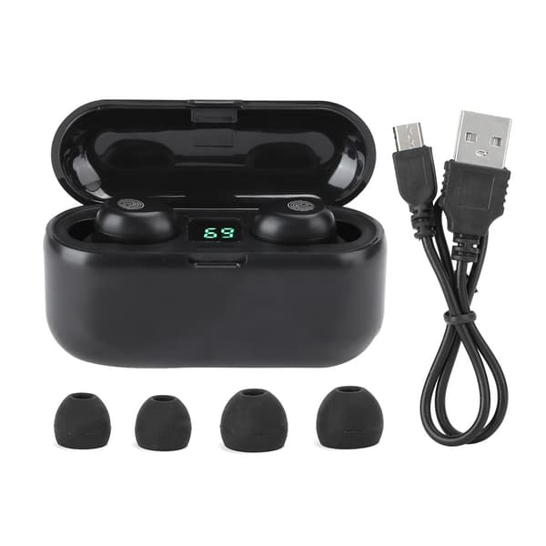 F9 Touch LED Digitalt Display Bluetooth 5.1 Øretelefon Binaural Ekte Trådløst Batteri