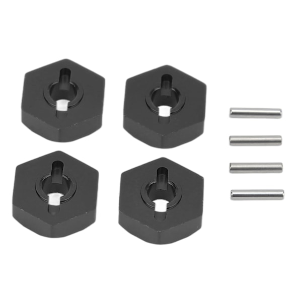 4 st RC Hjul Hex Nav Adapter Aluminium Legering RC Hex Koppling Delar för Traxxas E Revo 1/16 RC Bil Svart