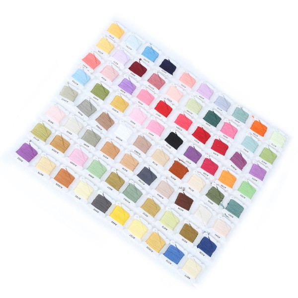 Bright polyester bomull trådsett - 80 farger, DIY broderi og veveutstyr