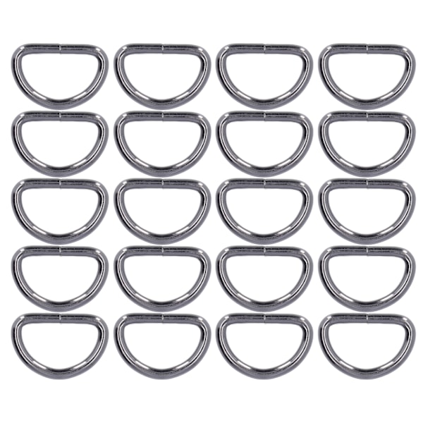 20 stk. D-ringe 4x38x23mm Stærk struktur Bredt anvendt Elegant udseende DIY-håndværk til tasker Punge Armbånd Våben Farve