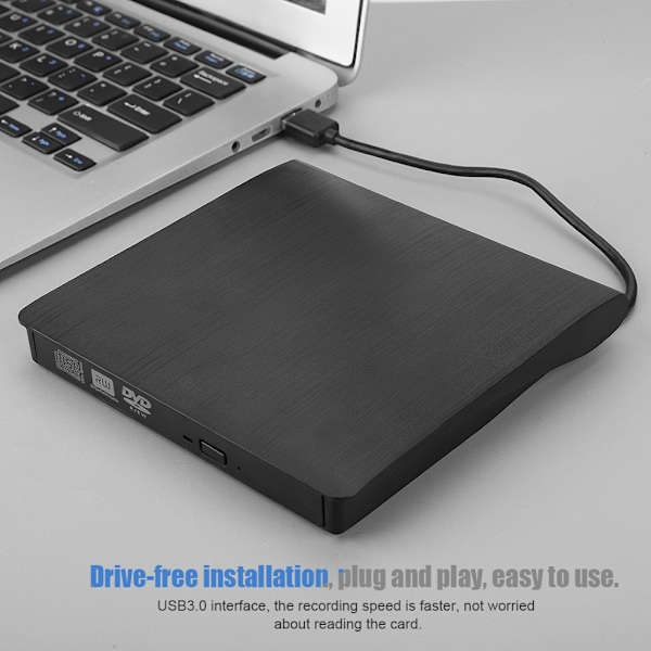 USB3.0 Extern DVD-inspelare Spelare CD-brännare Optisk enhet för Laptop Stationär PC