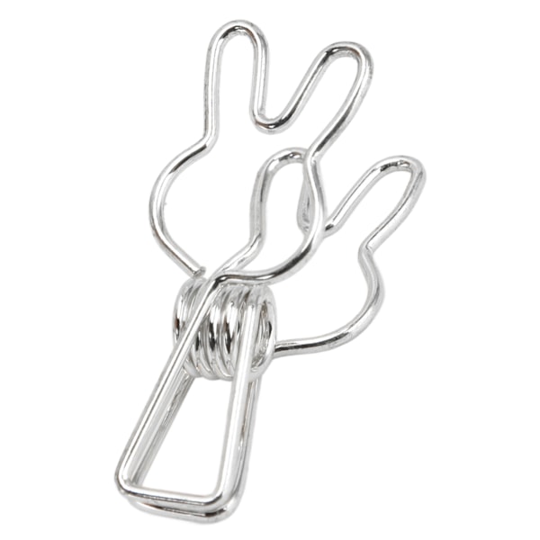 20 stk. Clips Multipurpose Multifunktion Elektroplettering Hul Metal Binder Stærk Fjeder Clip Sølv