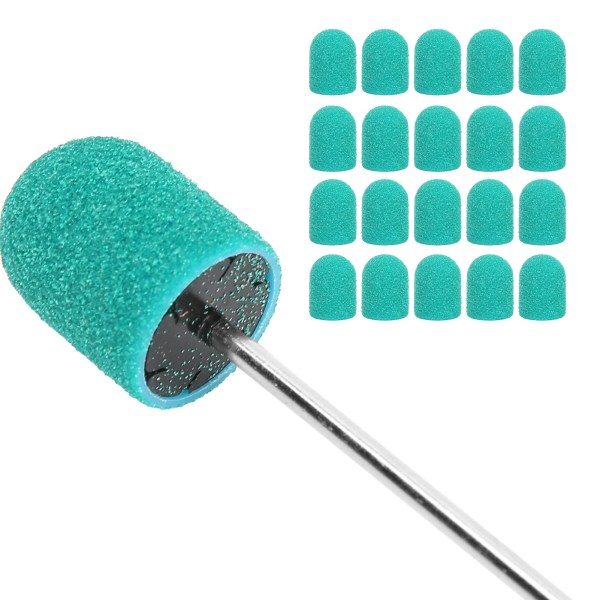 Nail Art-slipehette Nail Drill Bits Polering Sliping Slipebånd sett (13 x 19 mm) Grønn