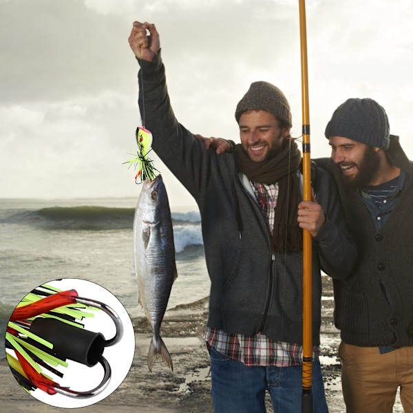 Lokke kunstig ormhodeformet frosk mykt agn med krokfisketilbehør (006)