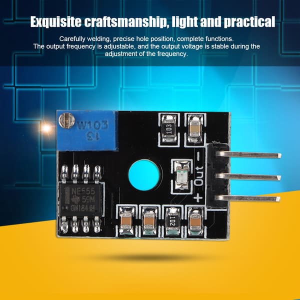 NE555 Puls Output Justerbart Modul Duty Ratio Justerbar Multivibrator 3mA Ubelastet Strøm