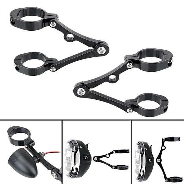 Light Bar Mounts Monteringsbeslag Bar Clamp Kits, Motorcykel Forlygte Mount Bracket Hoved 39-41mm