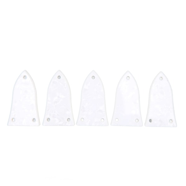 5 st vit gitarr Truss Rod Cover Set 3 hål plast elektrisk gitarr bas Truss Rod Cover Plate Kit