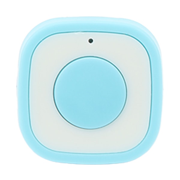 Ringfjernbetjening Genopladelig Bluetooth-knap med fingerspidser til kameraudløser Selfie-knap Blå