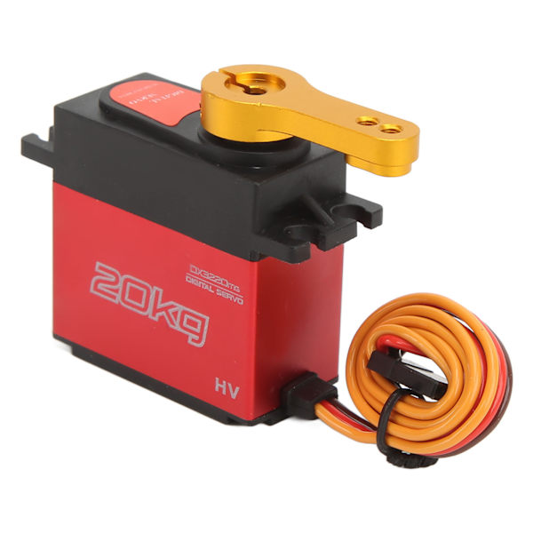 20KG RC Digital Servo 180 Graders Rotasjon Høyhastighets Metallgir Servo for RC Bil Robot Skip Manipulator Rød