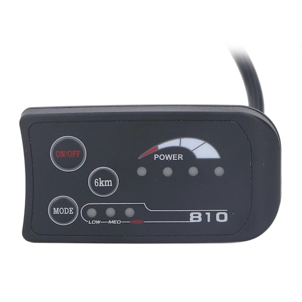 36V 48V S810 LED Display Panel til Elcykel 4-tråds Cykelmodifikation LED Kontrol Display Måler SM Stik