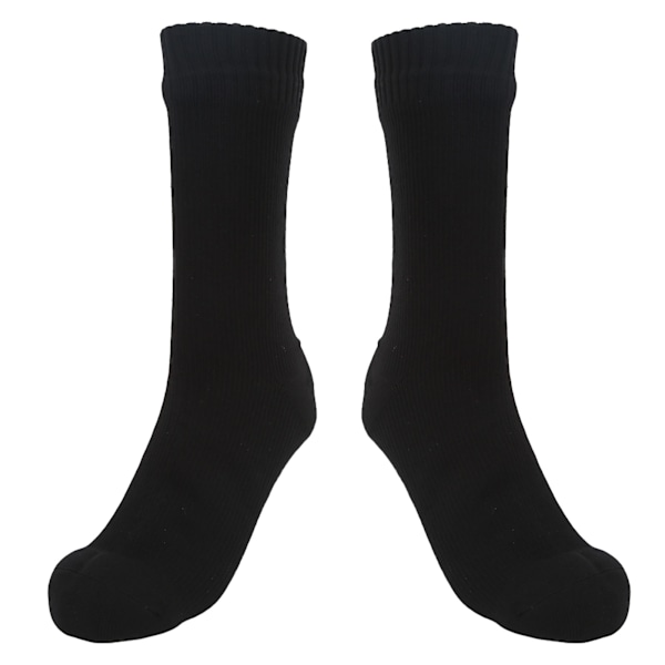 2 par Varma Vattentäta Sockor Dubbellager Tjockade Sockor Svettabsorberande Andningsbara för Bergsklättring Cykling Skidåkning Svart