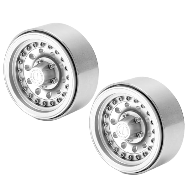 2 kpl RC Beadlock -vanteet 10 reikää 1/10 RC auto alumiiniseos navat Axial SCX10 90046 Traxxas TRX4 D90 RedcatSilver