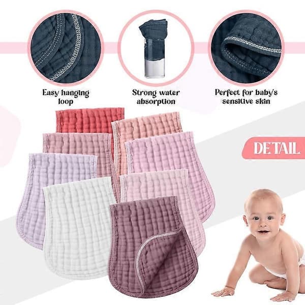 Musslin Ammelapper for Baby Bomull Ammelapp