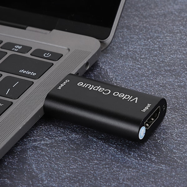 USB2.0 HDMI -videotallennuskortti, 1-suuntainen suora lähetyslaatikko, tuki OBS:lle, musta