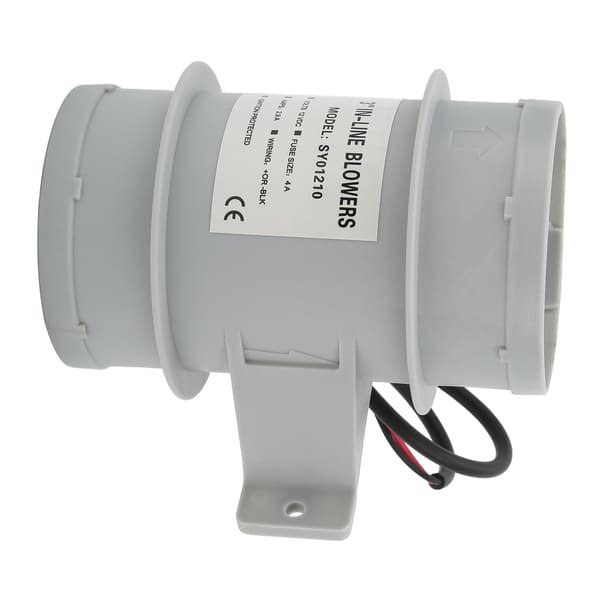 3 tommer ventilationsventilator blæser høj effektivitet stabil ydeevne plast inline luftblæser til yacht RV DC12V
