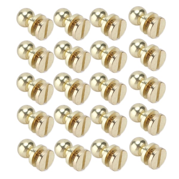 20 sæt messingnitter Slidbestandighed imiteret guldbagage hardwaretilbehør til håndværksentusiaster 7x6 mm
