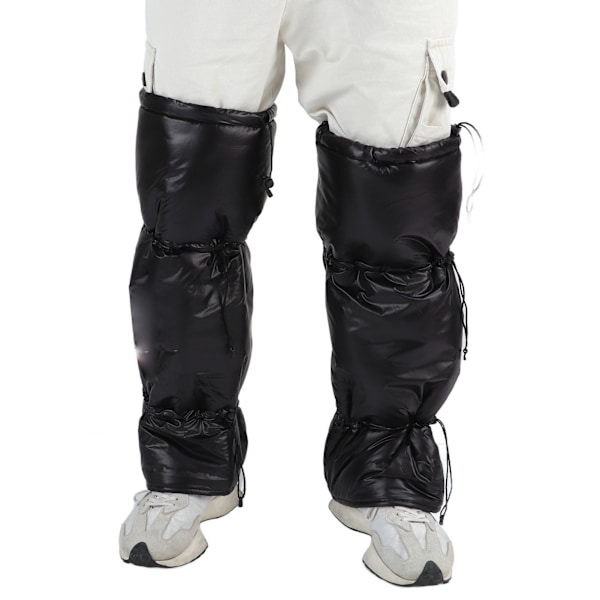 2 st Varmt Knäskydd Nylon Fleece Vindtäta Ben Knäskydd för Snö Cykling Ridning Skridskoåkning