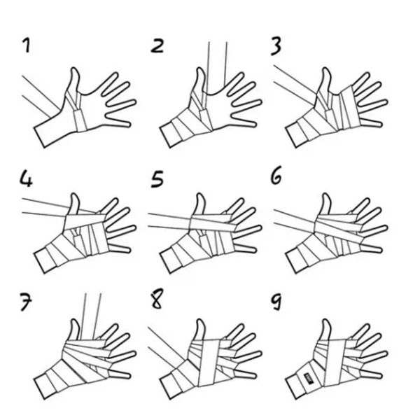 Boxning Hand Wraps - Svart (2 st)