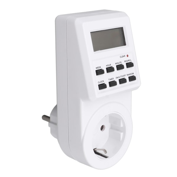 Indendørs Mini Stikkontakt Timer Digital Nedtællingstimer Stikkontakt Indendørs Tidsindstillet Strømafbryder med Nedtælling Strømafbrydelse Beskyttelse EU Stik 230V 16A 3680W.μ