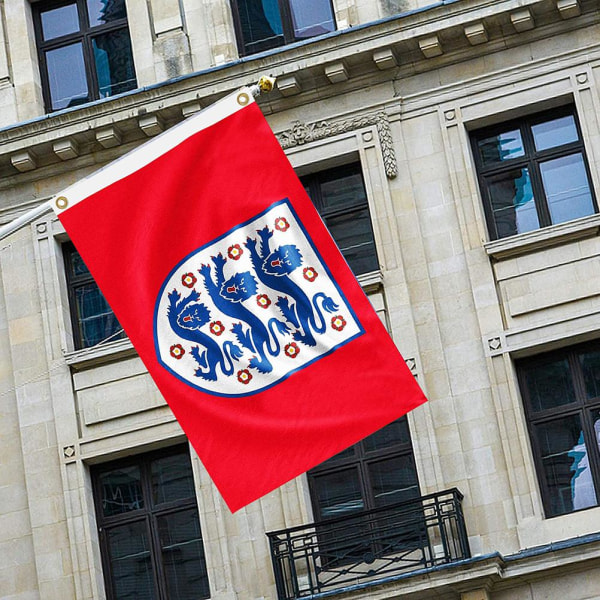 England offisielt 3 europacup fotball gigantisk flagg 90x150 cm Egnet for puber feiringer
