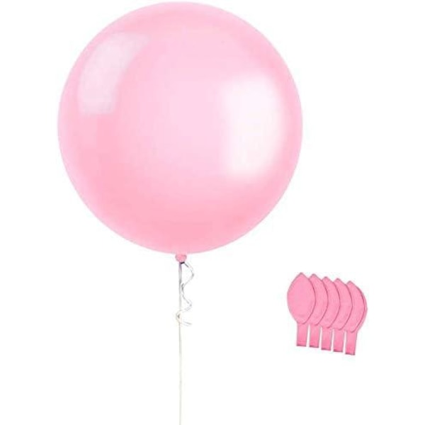 36 tommer pastel lyserød ballon stor macaron latex ballon og ballon festartikler til fødselsdagsdekoration, festceremoni, bryllup (5 stk)