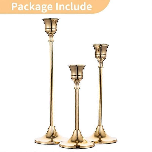 Candlestick Taper Candle Holders, Set of 3 Candlesticks