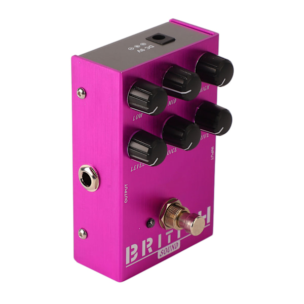 Elektrisk gitareffekter Drive Pedal Effector Simulerer gitarforvrengning og overdriveeffekter AN 31 Purple