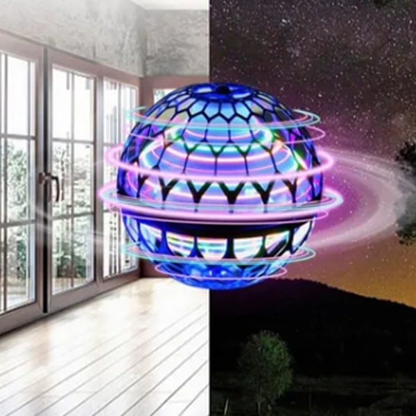 UFO Luminous Induction Flying Ball Intelligent Cyclotron Levitation Ball Barnleksaker med 200mAh Batteri Blå