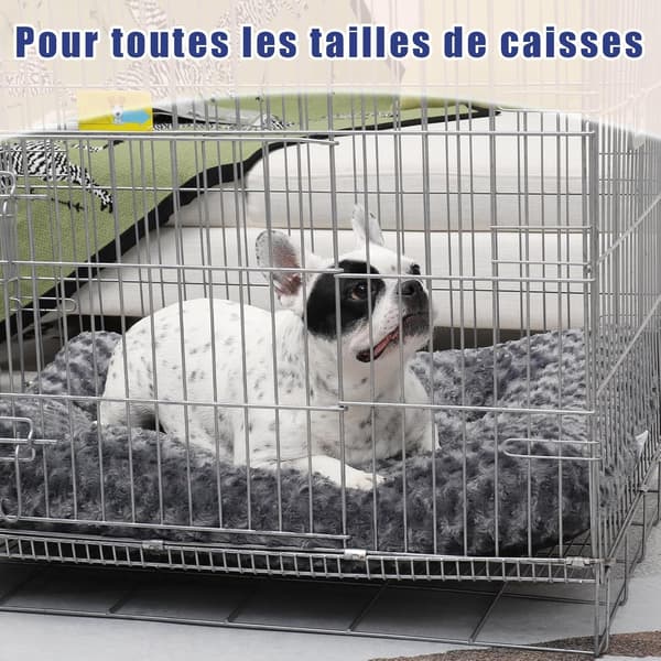 Hundeseng til store og mellemstore hunde, vaskbar, blød, åndbar, kæledyrsseng, mørkegrå, 90*8*60 cm