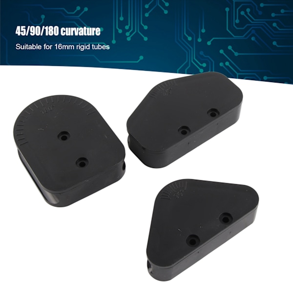 3 st 16mm OD 45/90/180 Graders Akryl Hård Rörböjare Formverktygssats