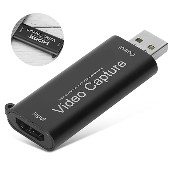 HD Video Capture Card Record Box 4K 1080P HDMI til USB 2.0 til PS4 Streaming Spiloptagelse