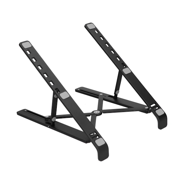 Bærbar computerstand, foldbar, i aluminiumlegering, bærbar computerstand, bærbar computerstativ, kølerist, sort