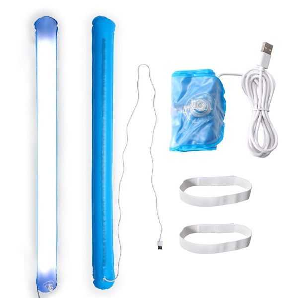 Foldbar LED oppustelig pind udendørs campinglampe Bærbar håndholdt cheerleader Light Party Supplies