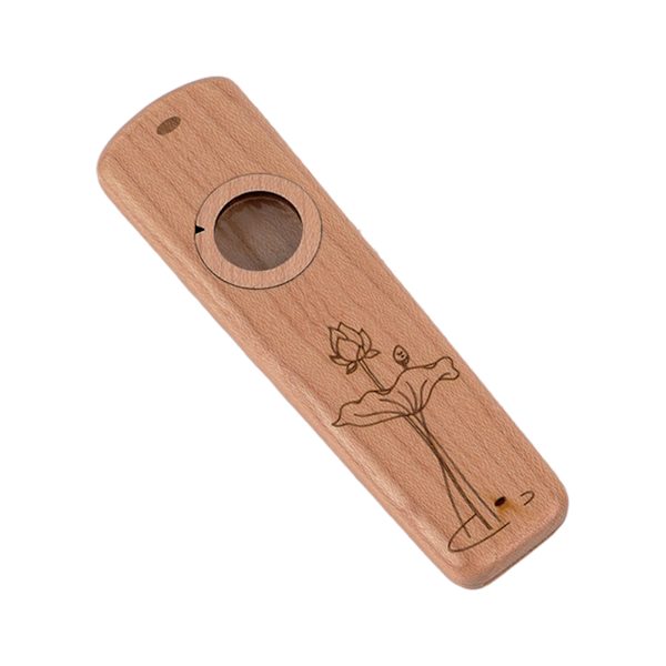 Træ Kazoo Letvægts Bærbar Kazoo Guitar Partner Fløjte Musikinstrument Gave Valnød