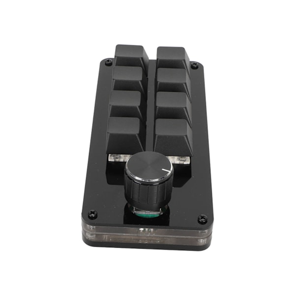 Mini 8-Tastatur med Knott, Tilpassbar Programmering, Hot Swappable Blå Bryter, Tastaturkabelseparasjon, Makro Mekanisk Tastatur