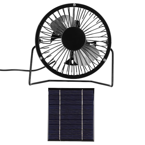 Solpanel Fläkt 2.5W 5V Solenergi USB Utmatning Bärbar Bred Applikation Solenergi Fläkt för Camping Fiske Vandring