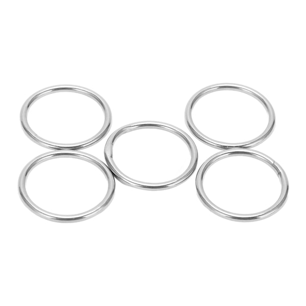 5 st O-ringar i rostfritt stål 3 mm flerfunktions-hårdvaruringar för marinbåtsbagage3x 40 mm / 0,1x1,6in