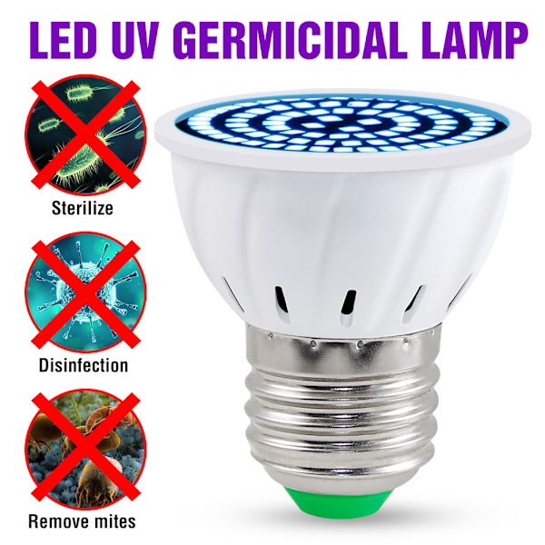 LED UV-lampe LED-pære UVC-deodorantlampe