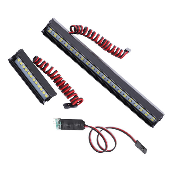 Simulerings-Universal Lange og Korte Bilforlygter Praktisk Holdbar 1/10 Dobbelt Række Spotlights til SCX10 90046