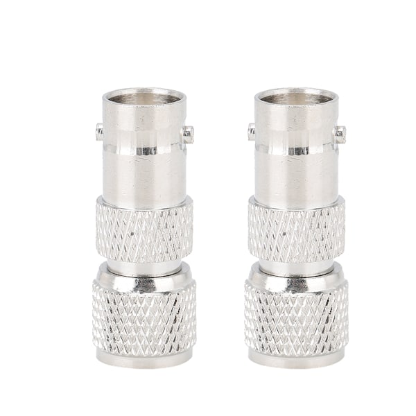 2 stk. Koaksial Adapter Nikkelbelagt Messing Kontakt BNC Hun til mini UHF RF Konnektor