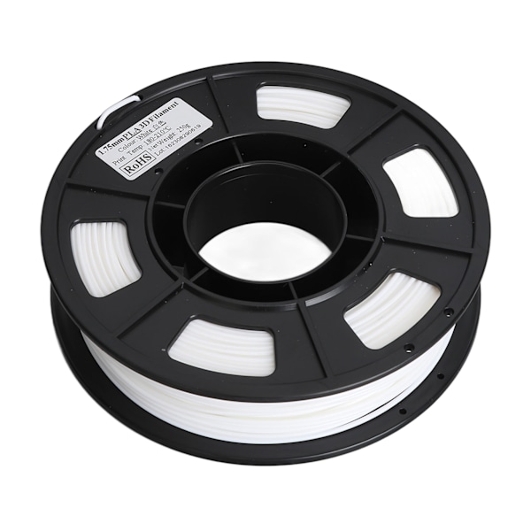 3D-printer Filament Hvid 1,75 mm 8,8 oz Netto Vægt 180 til 210 Celsius PLA Filament til 3D-udskrivning Genopfyldning Udskiftning
