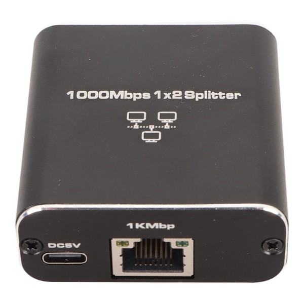 Ethernet Splitter RJ45 Netværksport 1 til 2 Porte Aluminium Legering Gigabit Netværksswitch 1000Mbps