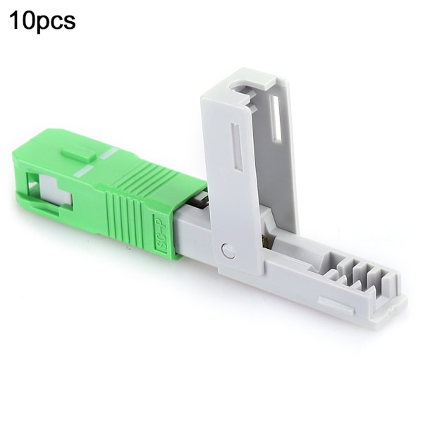 10 stk. Fiberoptisk Hurtigkobling FTTH SC/APC Innebygd Rask Kaldskjøt Adapter