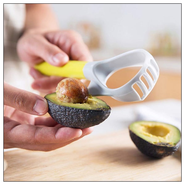 5 i 1 Avocado Slicer Pitter Core Remover Frugtværktøj Plastik Grøntsagsmøser Køkken Tilbehør