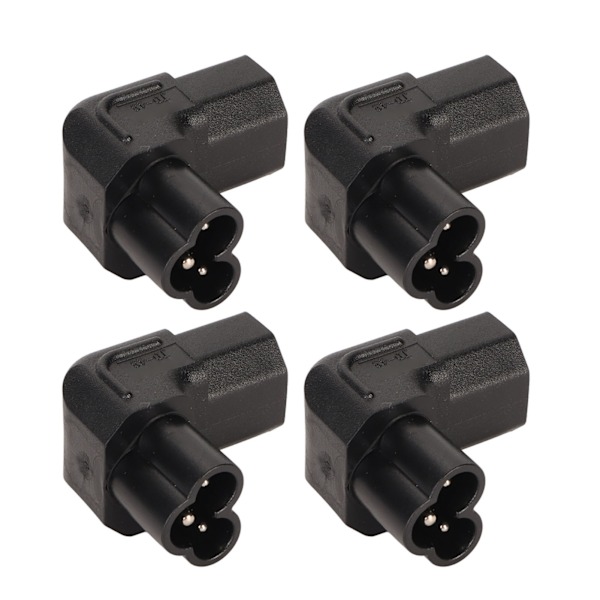 4 stk. IEC320 C6 til IEC320 C13 Strømadapter Plug and Play C6 til C13 Højre Vinkel 90 Grader Strømadapter til UPS PDU Server