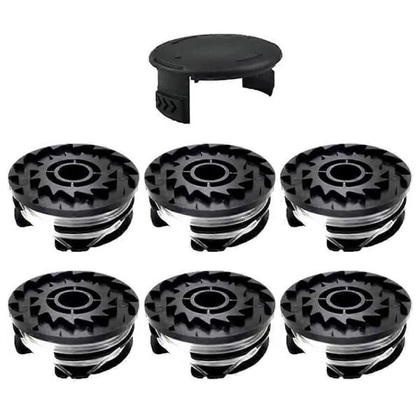 For Parkside Lawn Mower 6 Spools + 1 Spool Cap Grass Trimmer Accessory Set, TLP-01/TLP-01-1