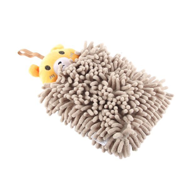 Barn Handduk Vattenabsorberande Mjuk Mikrofiber Hängande Loop Cartoon Handduk för Badrum Kök Toalett Björnen